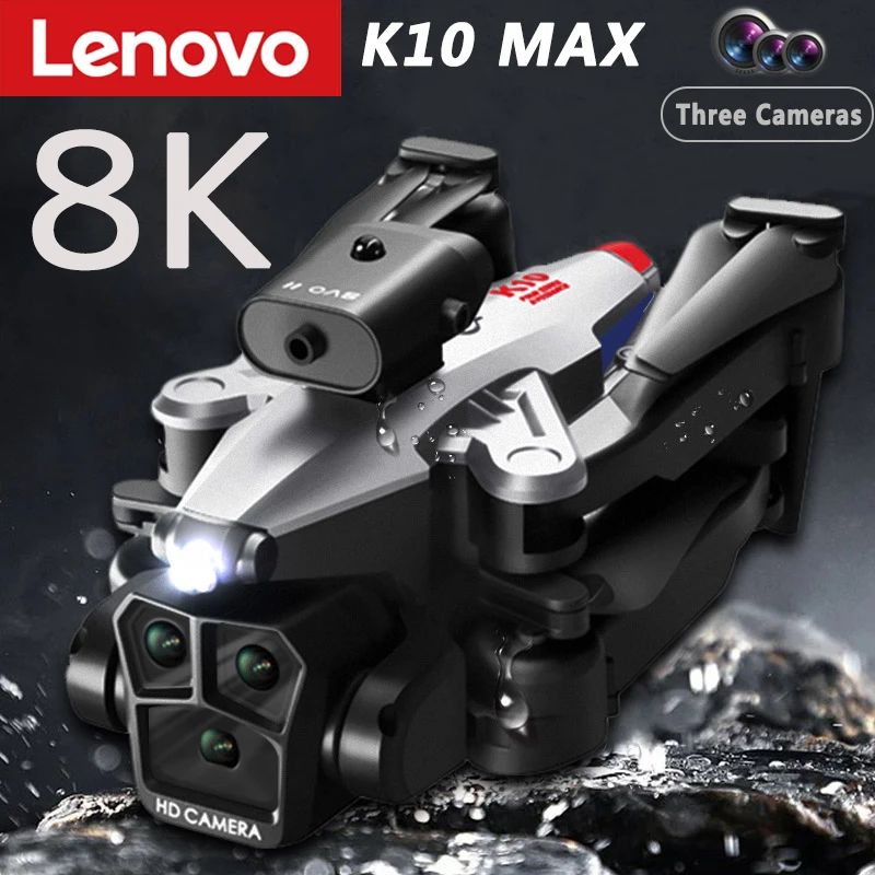 

Lenovo K10Max Drone 4K Professinal Three Camera Wide Angle Optical Flow Localization Four-way Obstacle Avoidance RC Quadcopter