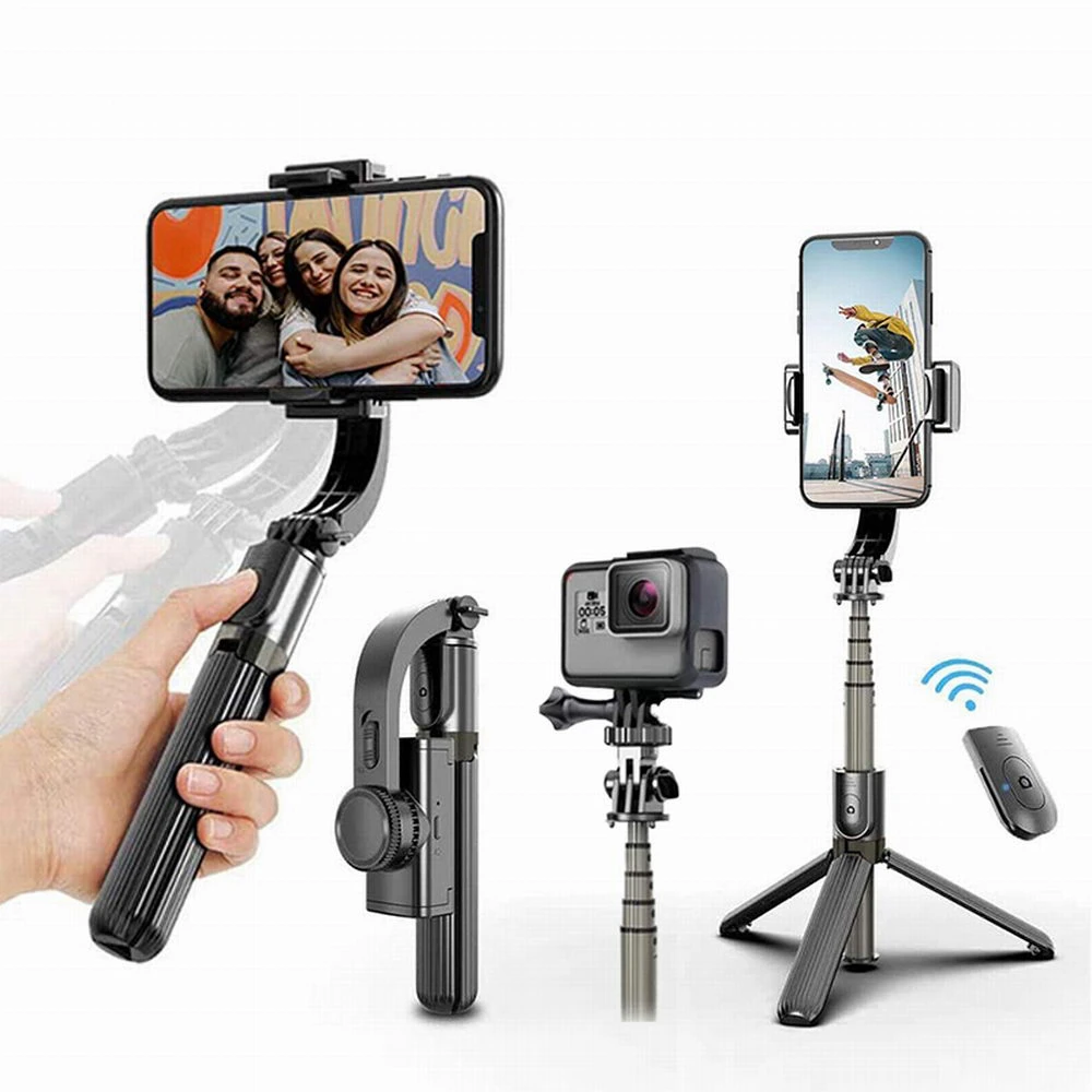 

Handheld Gimbal Smartphone Bluetooth Handheld Stabilizer Tripod Selfie Stick Folding Gimbal for Gopro Camera Phone Youtube Vlog