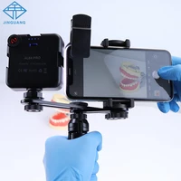 double led flash light lamp mobile dental photography stand with cpl oral light flash photography equipment