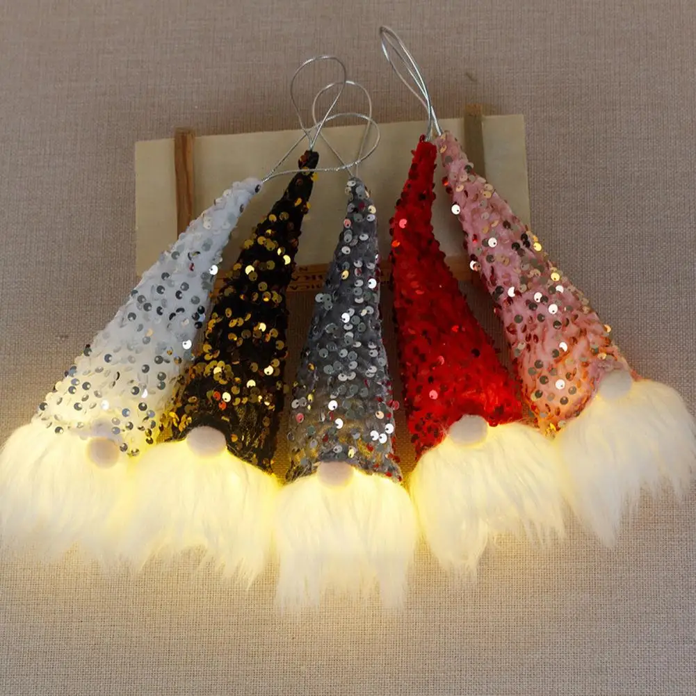 

Декоративные рождественские мигающие ночники со шнурком, подвеска-Гном для дома