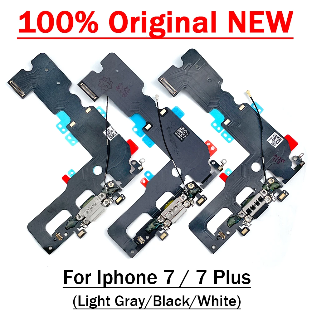 

1pcs Original USB Charging Dock Jack Plug Socket Port Connector For Iphone 7 Plus / 7 Charger Data Flex Cable With Microphone