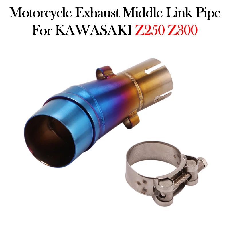 

Slip On Motorcycle Exhaust Escape Moto Modify Muffler Middle Link Pipe For KAWASAKI Z250 Z300 Ninja250 Ninja300 Ninja 250 300