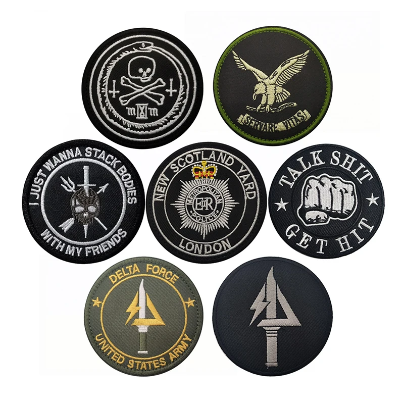 Embroidered Military Patch Decta Force Unted States Army Force Badge DIY Patches for Clothing Coats Motorcycle Leather Jacket