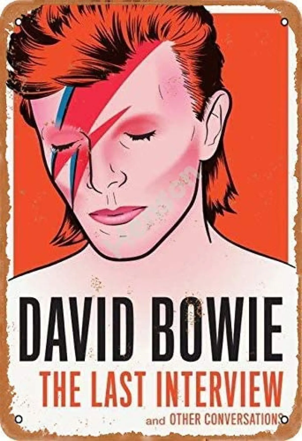 

David Bowie The Last Interview Vintage Tin Sign Art Iron Painting Rusty Poster Decoration Aluminum plaque