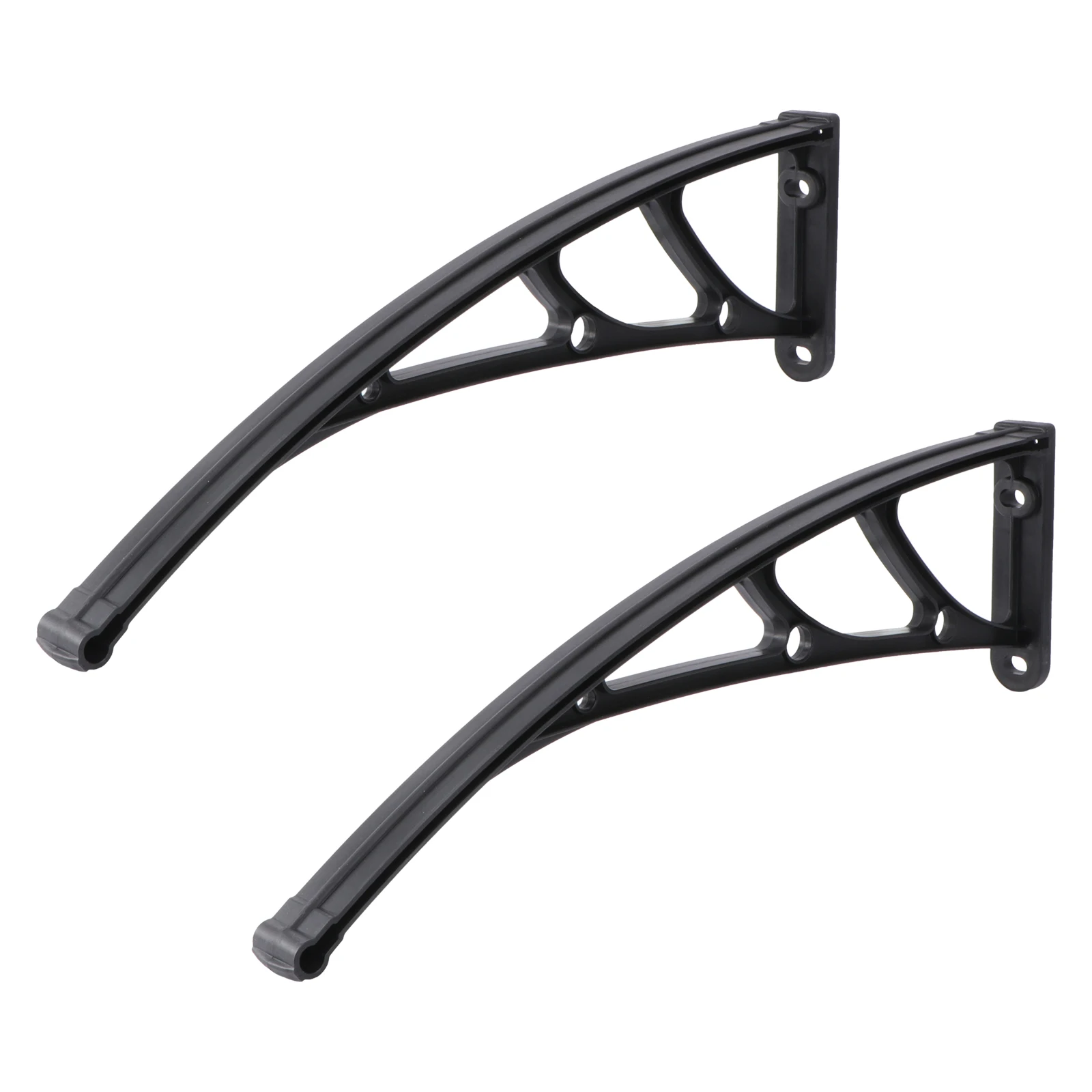 

2PCS Outdoor Balcony Awning Support Bracket Rain Awning Bracket Door Window Eaves Awning Holder - 3mm Bracket Slot Width (Black)