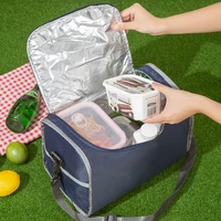 big camping thermal cooler bag waterproof oxford cloth picnic insulated outdoor portable lunch basket with shoulder strap