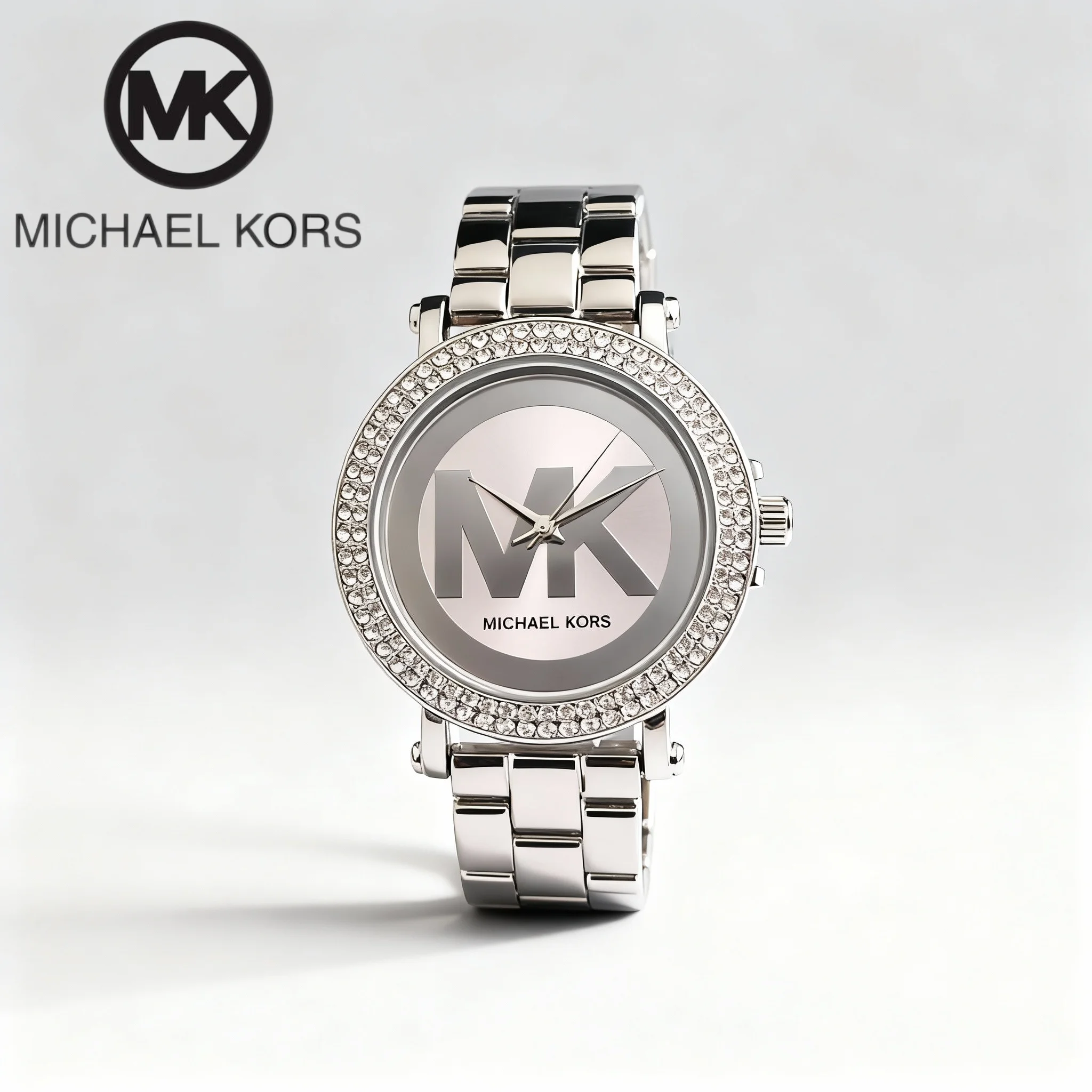 Фото Новые женские кварцевые часы Michael Kors 2026 года из нержавеющей стали, в комплекте с сумкой MK, роскошный дизайн, высококачественный элегантный подарок для женщин №3