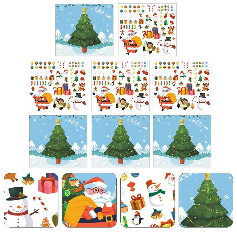 

Christmas Stickerkids Stickers Tree Toy Decal Window Cling Craft Party Favors Ornament Crafts