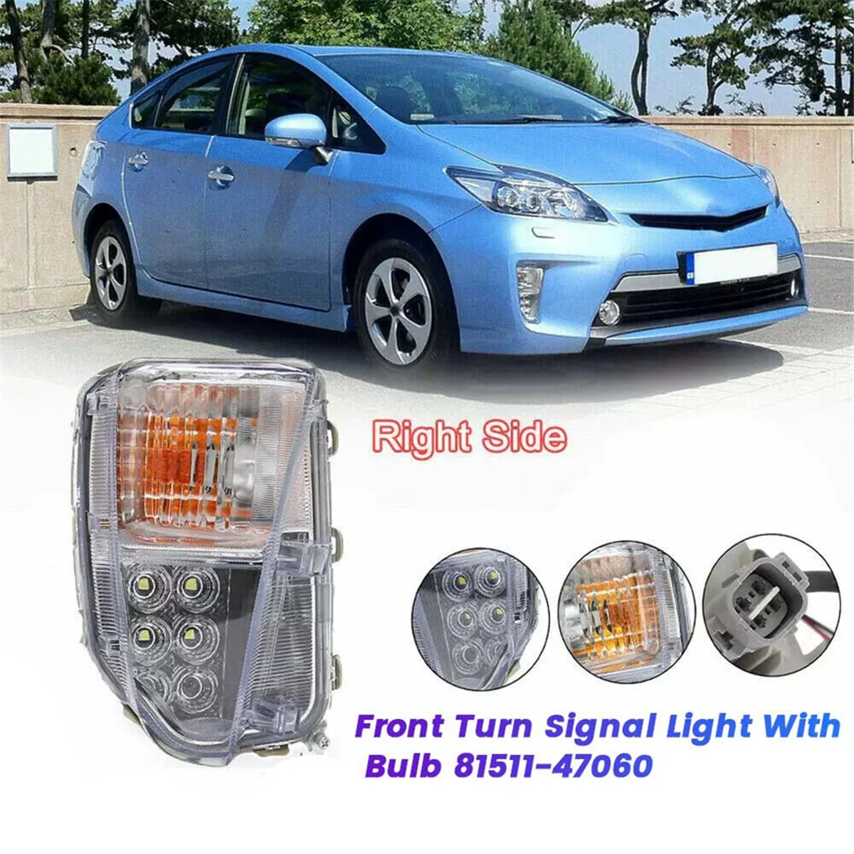 Правая передняя противотуманная фара светодиодный указатель поворота с