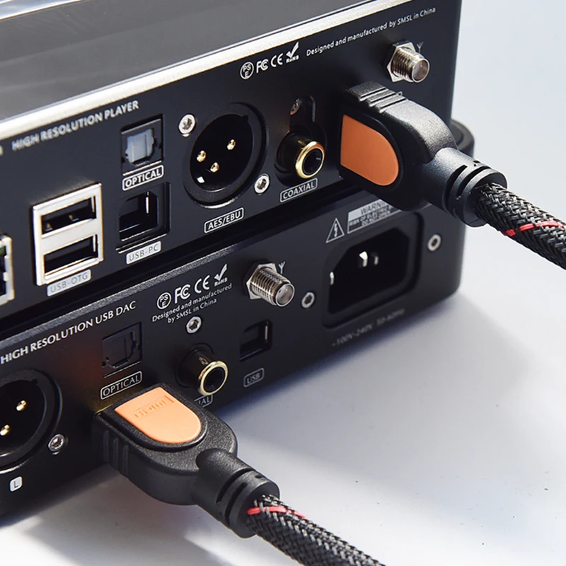 Кабель серебристый шалфей NO.2 IIS, кабель HDMI с золотистым покрытием из бескислородной меди для передачи сигнала IIS Gustard X16 [0,5 м]