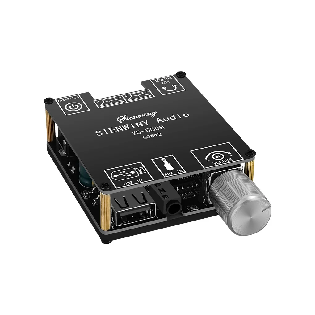 

Amplifier Bluetooth-compatible 5 1 AUX USB Drive Stereo APP Control Knob Control Speaker Amplifying Board Module