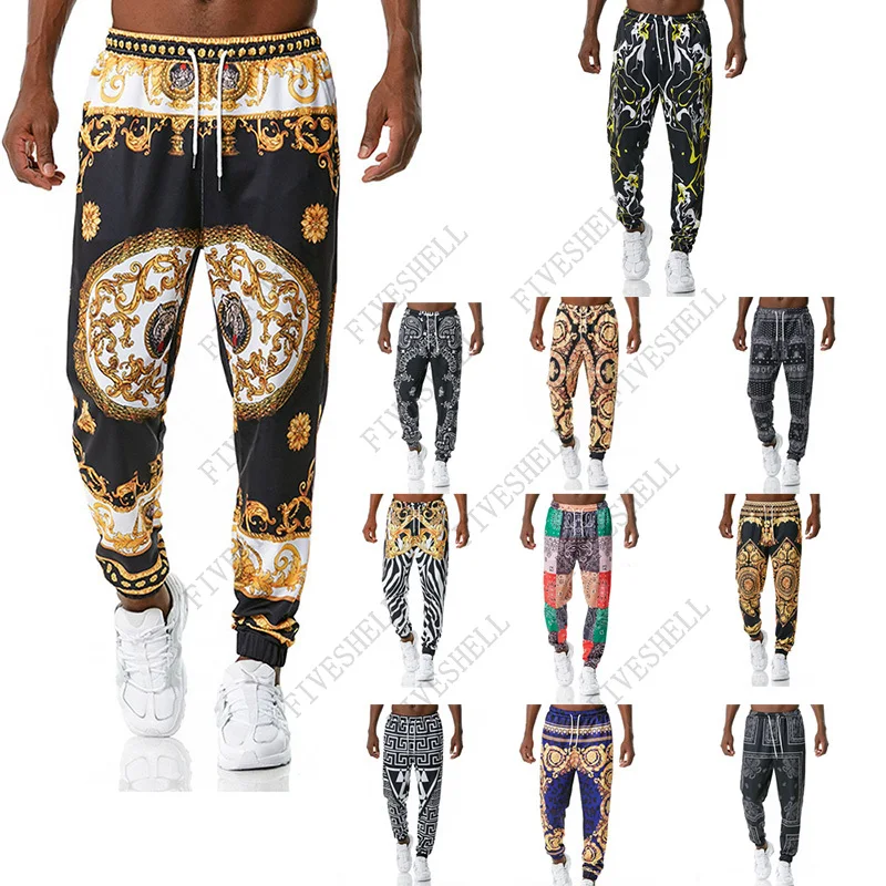 Vintage 3D Palace Printed Joggers Pants Men Hipster Streetwear Casual Jogging Sweatpants Men Women Hip Hop Sports Trousers Male