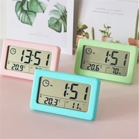 digital alarm clock thermometer hygrometer meter led indoor electronic humidity monitor desktop table for home home decor