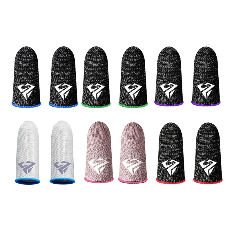 

1 Pair Gaming Finger Sleeves Thumb Finger Cots Fingertip Cover for Mobile Games