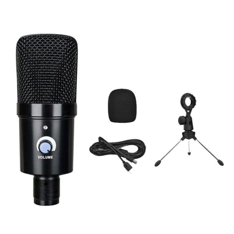 

Home Game USB Condenser Dynamic Microphone Mic With Mini Tripod Stand For PC Laptop Games Recording Broadcast Live