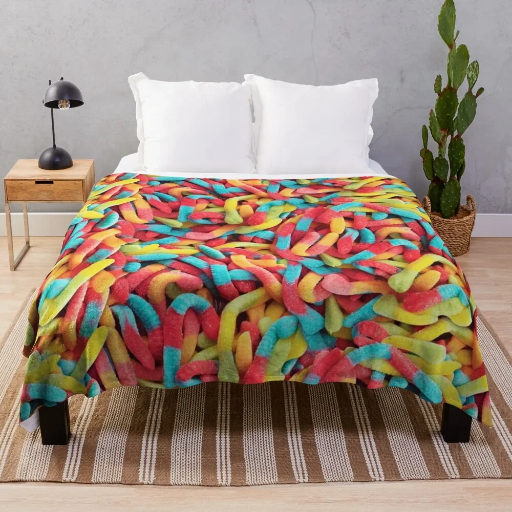 Неоновое кирпичное одеяло с рисунком гумных червей роскошные брендовые