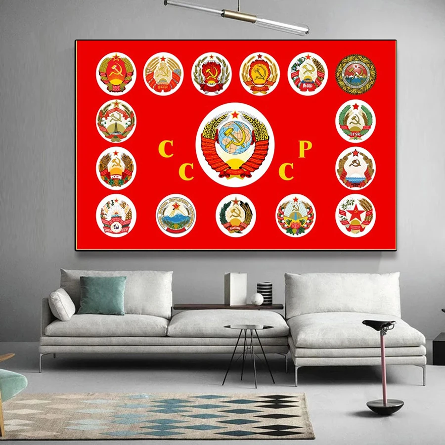 

Алмазная живопись российский Советский Союз СССР 15 герб Республики флаг для Дня Победы Алмазная вышивка мозаичный подарок