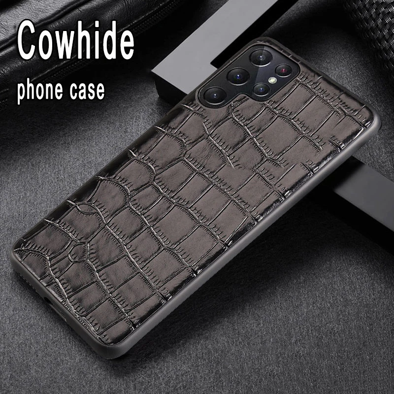 For Samsung Galaxy S22 21 20 ultra s21fe s10e leather phone case All-inclusive lens Phone Case Crocodile skin Back Cover cases