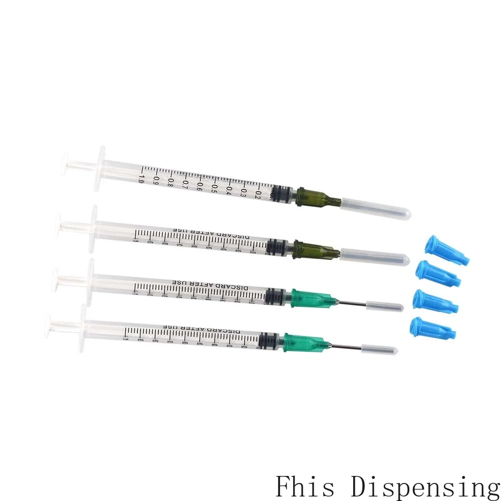 

1ml Syringe with 14G and 18G 1'' Blunt Needle and Plastic Needle with Matching Cap (Pack of 10)