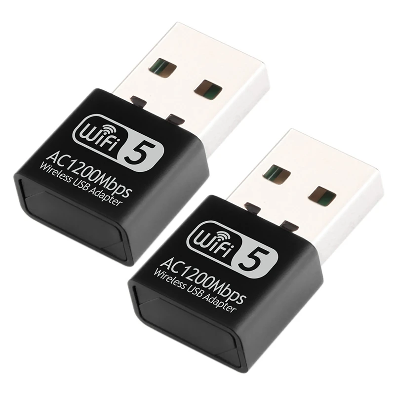 

2X 2.4Ghz 5.8Ghz USB Wireless Wifi AC Adapter Dual Band 1200Mbps Network Card Support 802.11B/G/N USB2.0 Wi-Fi Adapter