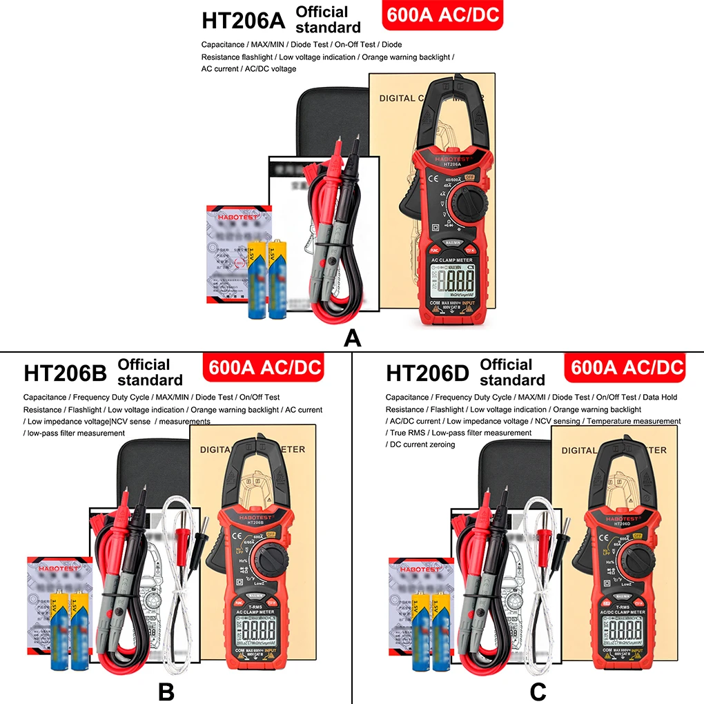 

Мультиметр habotest, тестер для измерения напряжения и силы тока, цифровой дисплей, автоматическое отключение, портативный измеритель непрерыв...
