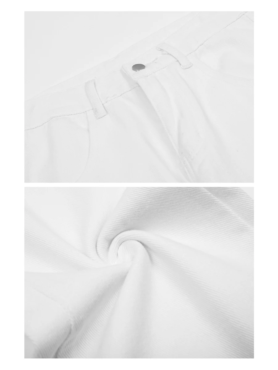 Four Seasons Men's Jeans Trend Flame Pattern Embroidery Unisex Micro-Flare Loose Wide Leg Trousers Streetwear Men's Ins Hot Sale