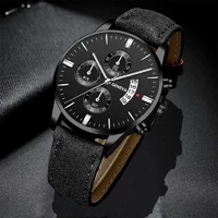 brand mens watches stainless steel quartz watch for man fashion luxury leather casual sports calendar male clock reloj hombre