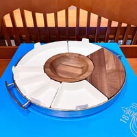 specialty plates snack plate platters and trays wooden dishes snack plates