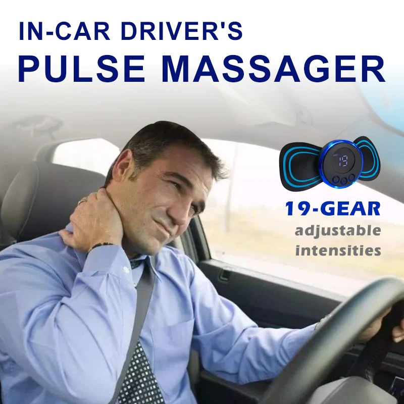 

Driver driving fatigue relief muscle pain neck lumbar pulse muscle stimulator electric rechargeable massage patch