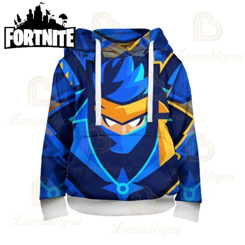 Толстовка Fortnite с капюшоном Игра Битвы худи 3D Victory Royale Детская толстовка для
