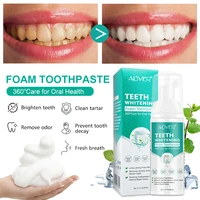 2022 new teeth whitening toothpaste foam baking soda toothpaste mousse stains removal deep oral cleaning foam