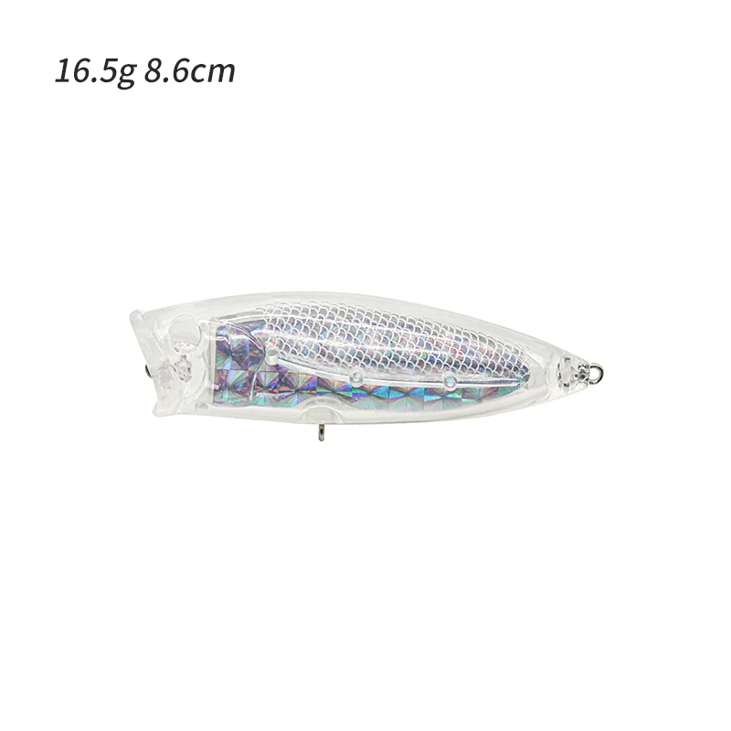 

Fishing Accessoires Lure Blank Unpainted Lures Abs Popper 16.5g 8.6cm Laser 5 PCS Wholesale