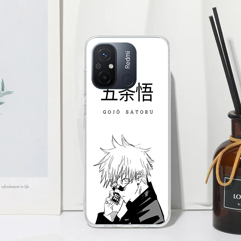 Телефонный чехол Jujusu-Kaisen Gojo Satoru для Xiaomi Redmi 12C 12 10C 10A 10 9C 9A 9T 9 8A 8 7A 7 6A 6 Pro K70 K40 K20 Fundas Back