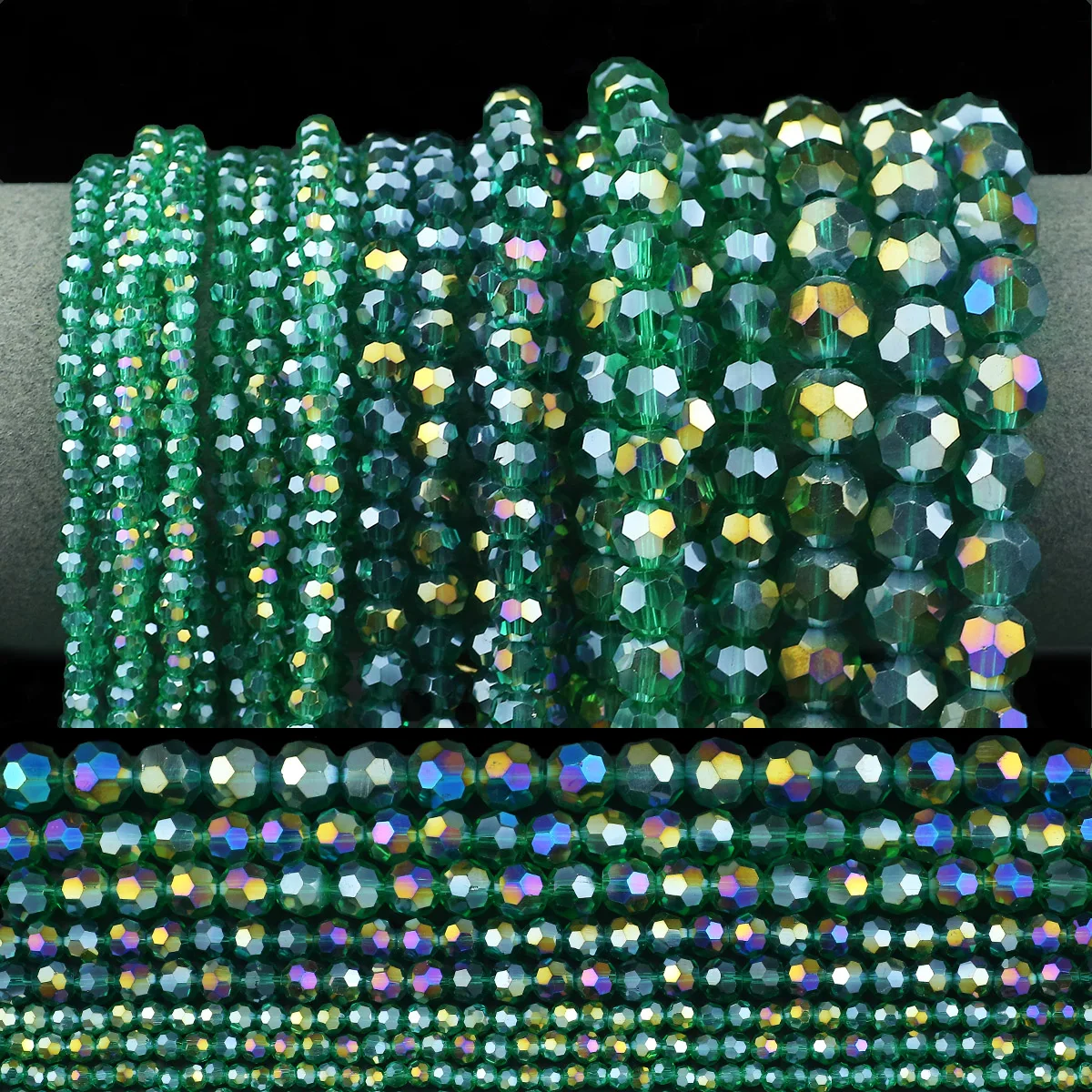 Зеленовато-голубой AB Цвет Бусины Австрийский Кристалл Шарик Круглый Свободный