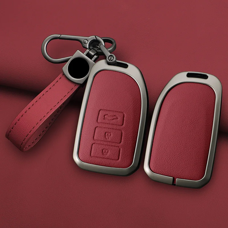 Кожаный чехол для ключей от автомобиля Toyota Yaris Vios Previa Prado 2 3-кнопочный брелок