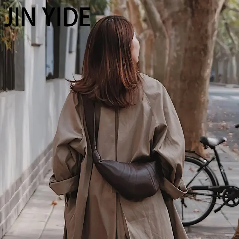 

JIN YIDE Popular 2023 New Underarm Bag For Women Vintage Croissant Sheepskin Bag Diagonal Dumpling Bag Leather Chest Waist Bag