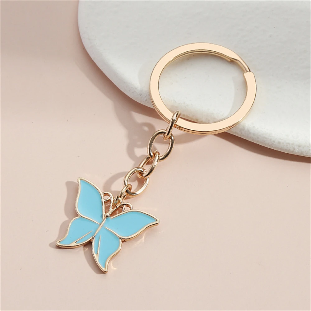 

Women Metal Butterfly Key Chains Handbag Purse Pendant Cute Insect Keyring For Handbags Backpacks Decoration