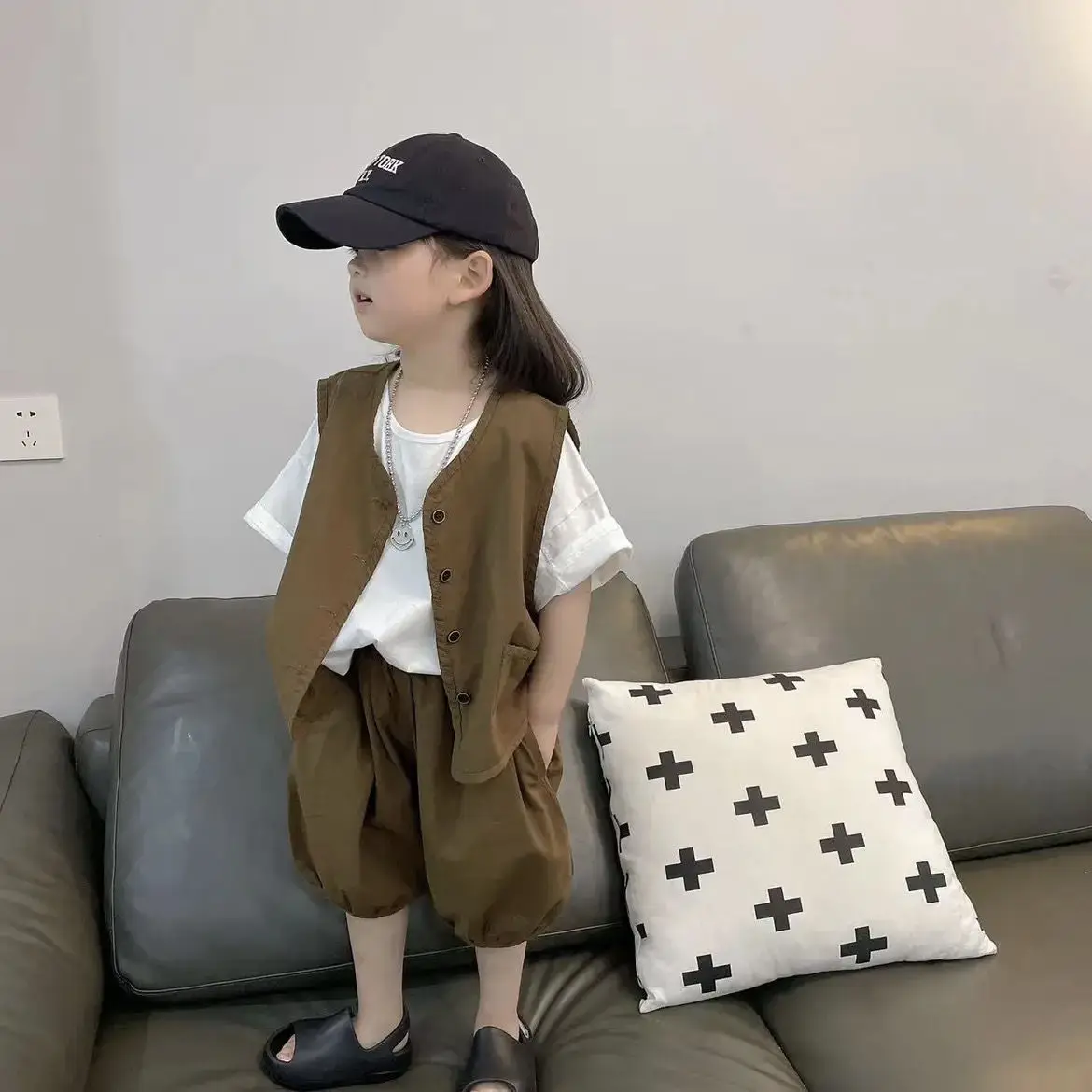 

Baby girl 3pcs Suit Summer New Baby Short Sleeve Clothes Set Infant Girl T Shirt + Shorts Set Cotton Kid Outfits