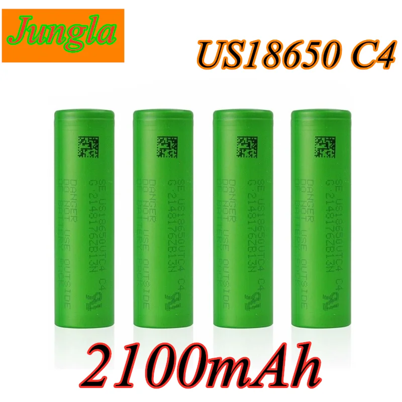 

100% brand new 3.6V battery Green Flat 18650 Li-ion Lithium Batteries Rechargeable 2100mAh High Drain VTC4 18650 Batteries