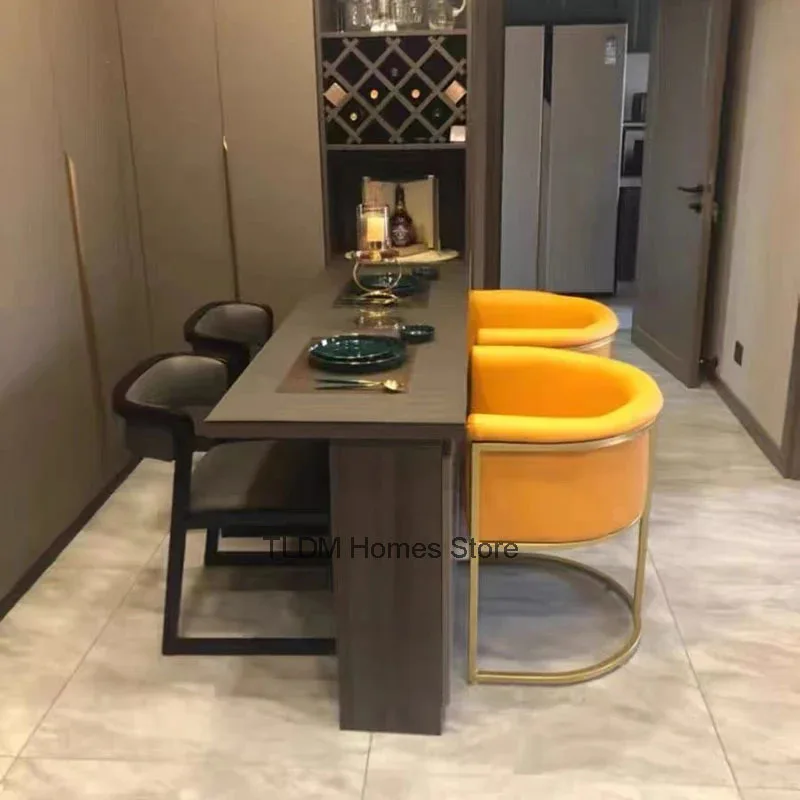 Итальянские барные стулья из кованого железа бытовые для ресторана легкие