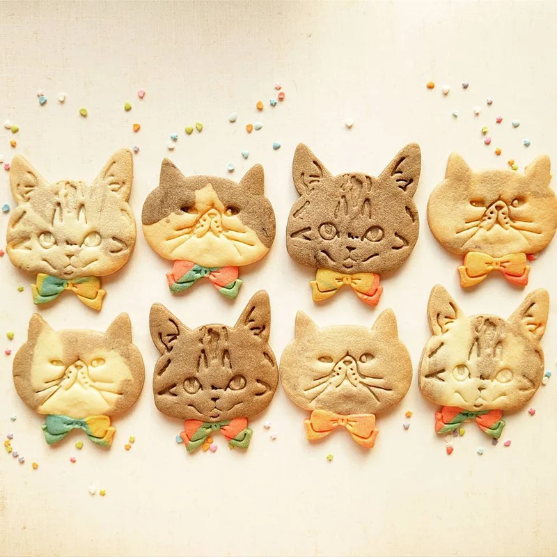 

Cartoon Cat Puppy Cookie Cutter Fondant Sugar Crafts Biscuit Mold 3D Rabbit Small Animal Pastry Bakery Accessories Baking Tools