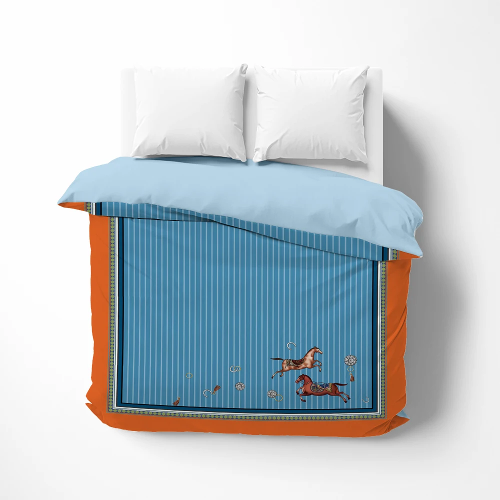 

1Pc Luxury Duvet cover Quilt Cover Blanket/Comfortable Case Bedding 140x200 150x200 135x200 240x220 Customized size horse frame