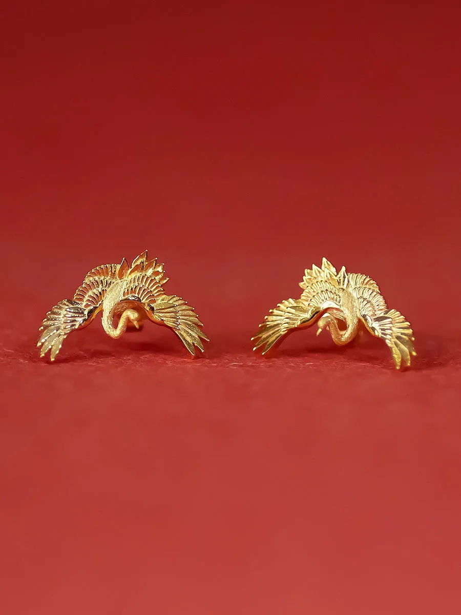 Элегантные темпераментные серьги с лазуритом и красной короной для женщин