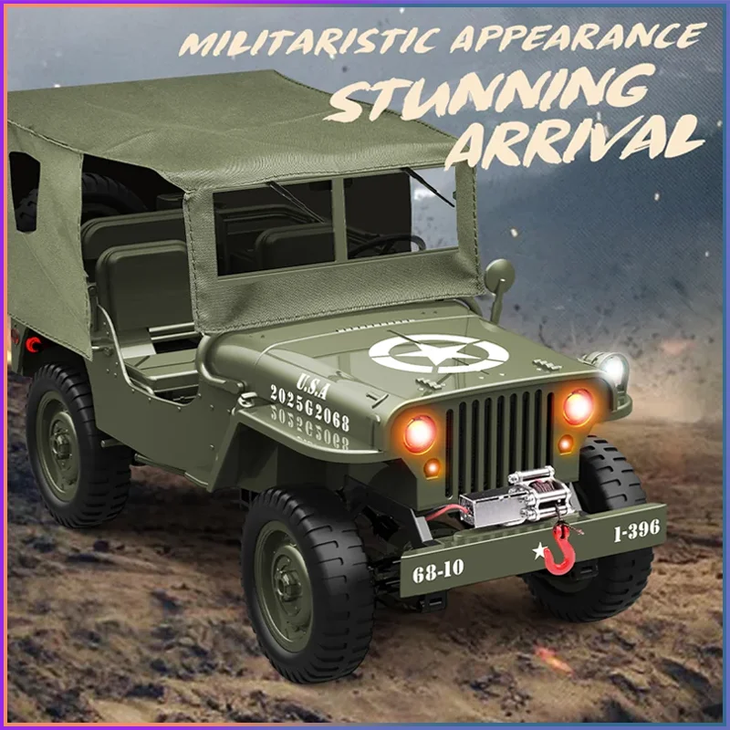JJRC-coche A Control Remoto C8815 Para Niños Y Adultos Автомобильная техника Todoterreno De Escala 1941 JEEP WILLYS 2 4g 4wd RTR