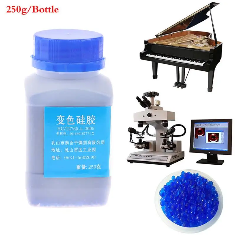 

Blue Indicating Silica Gel Desiccant Dehumidifier 250g Rechargeable Silica Beads For Moisture Absorber Moisture-proof