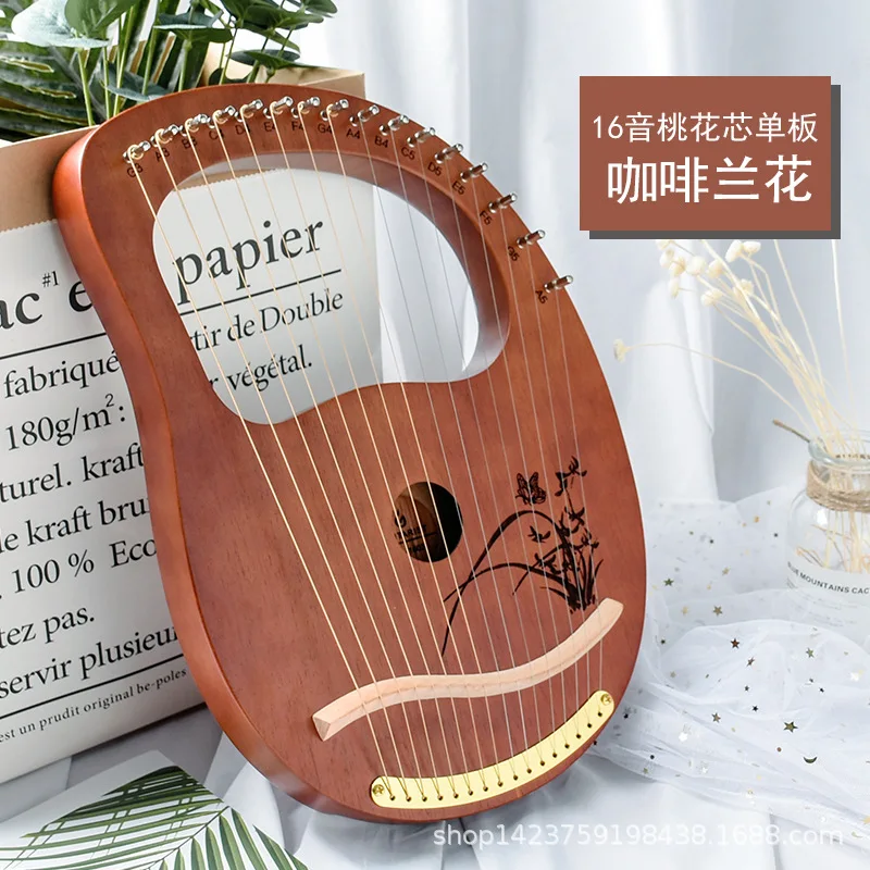 16 String Small Harp Musical Instrument Wooden Miniature Harp Music Portable Instrumentos Musicales String Instruments EI50HP enlarge