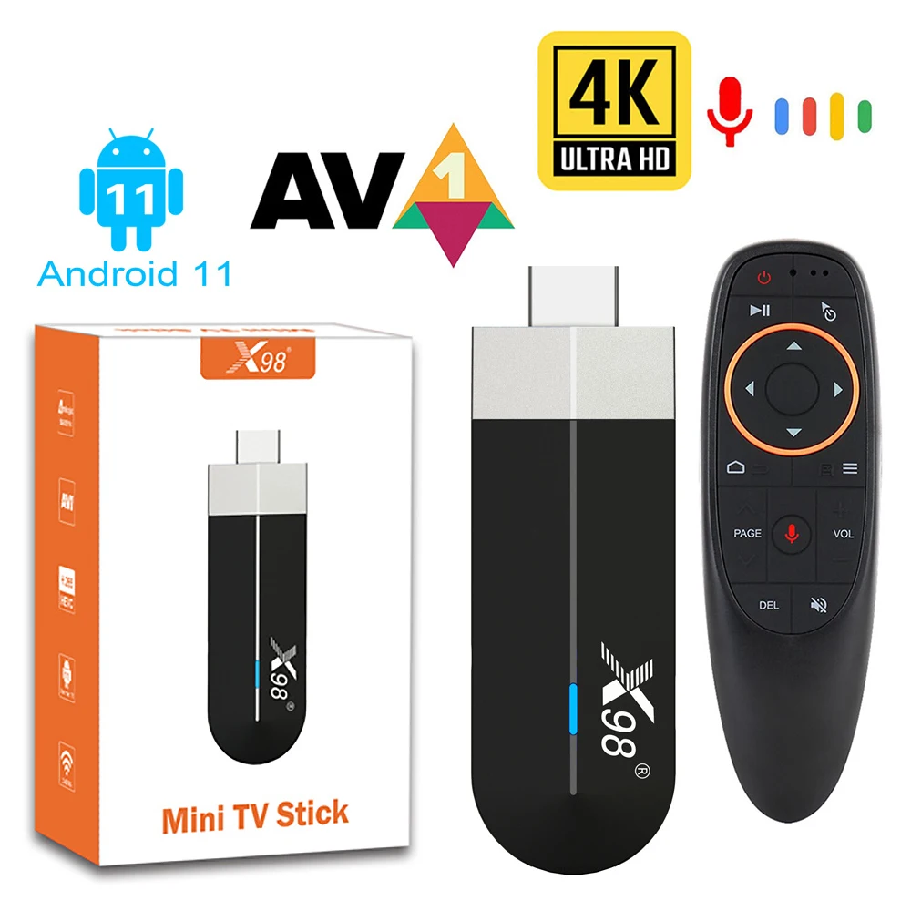

X98 S500 Smart TV Box Amlogic S905Y4 Android 11.0 Set Top Box 4GB 32GB 2.4G 5G Dual Wifi AV1 HDR10+ Media Player Receiver