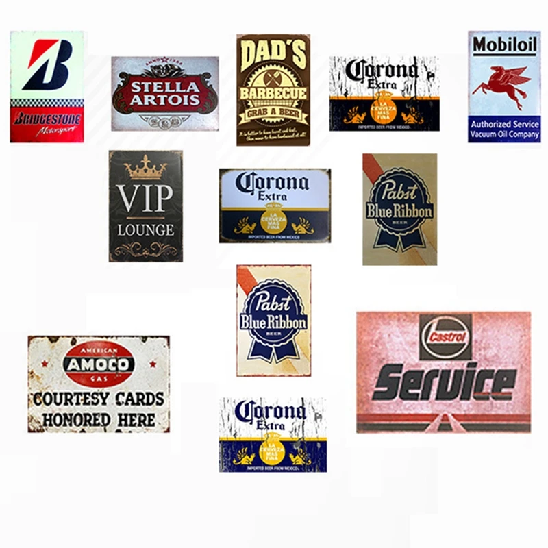 

Vintage Metal Tin Signs Home Decor Wall Art Pub Rustic Wall Plaque Bar Diner Home Decor Toilets Plate Room Decoration Stickers