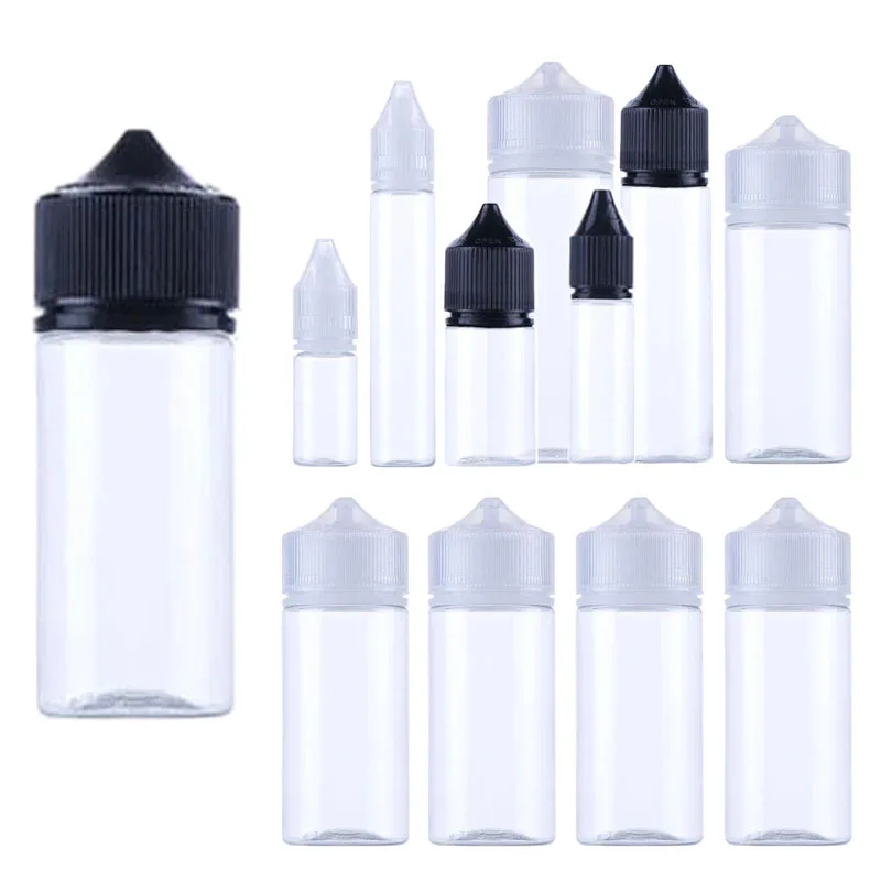 

50Pcs 10/15/30/60/100/120ml Plastic PET Empty Dropper Bottles Vape Oil Containers E Juice Liquid Clear Eye Bottle Childproof Cap