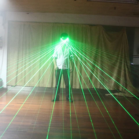 Многоточечный очки с красным лазерным излучением светящийся Лазер светодиодный перчатки костюмы маски ночной клуб Хэллоуин флуоресцентный реквизит солнечные очки с подсветкой
